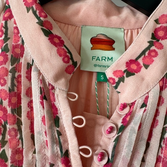 Farm Rio: HEART IVY SCARF LIGHT PINK MAXI DRESS - Picture 7 of 11